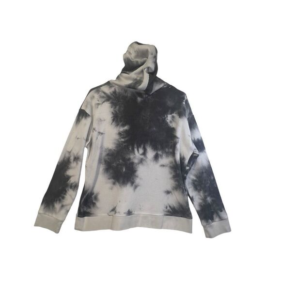 ZYIA White Tie Dye Waffle Knit Hendrix Pullover Thermal Hoodie - Picture 10 of 12